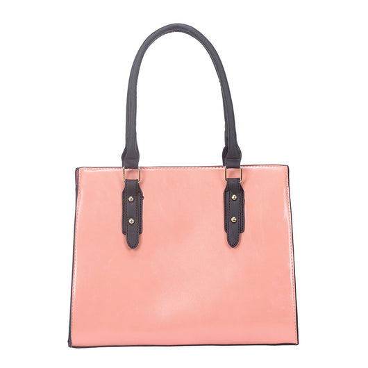 Lili Contrast Strap Simple Tote - Pink image 1