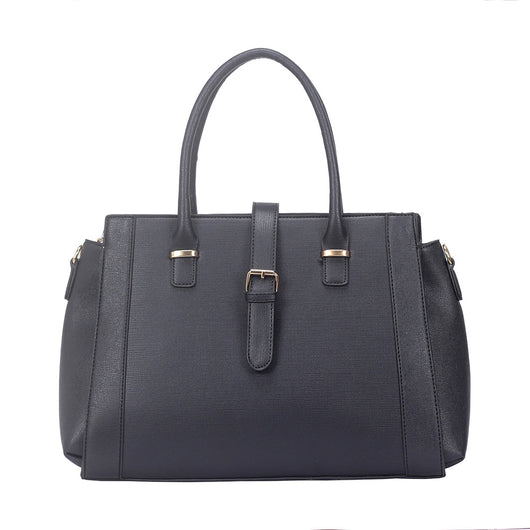 Kylie Buckle Strap Handbag - Black image 1