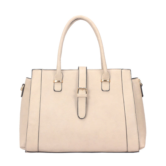 Kylie Buckle Strap Handbag - Beige image 1