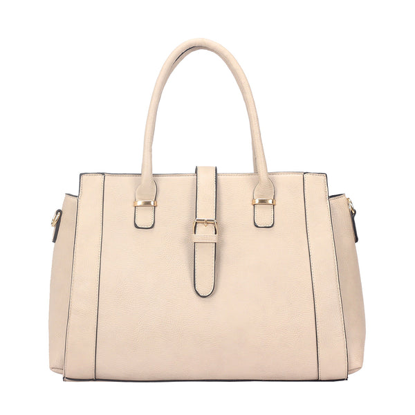 Kylie Buckle Strap Handbag - Beige image 1