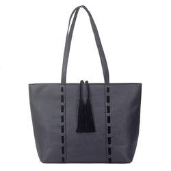 Elsa Tassel Shopper Bag - Black image 1