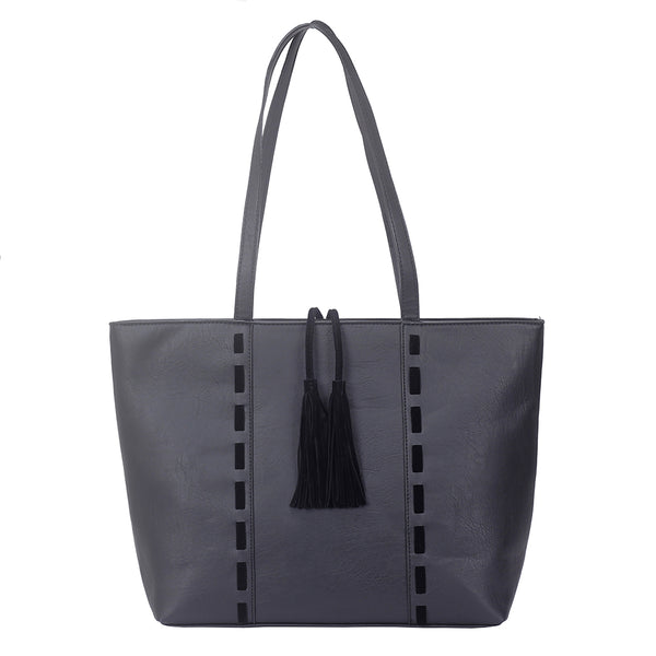 Elsa Tassel Shopper Bag - Black image 1