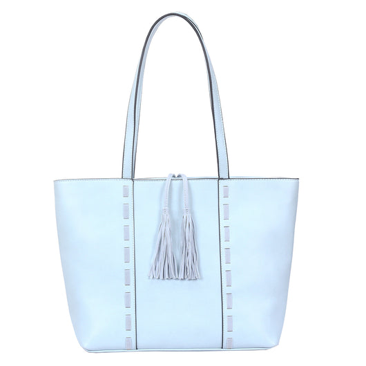 Elsa Tassel Shopper Bag - Light Blue image 1