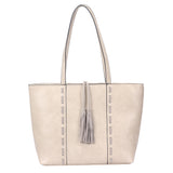 Elsa Tassel Shopper Bag - Cream image 1