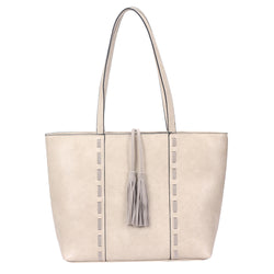 Elsa Tassel Shopper Bag - Cream image 1