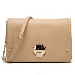 Trinity Lock Cross Body Bag - Beige image 1