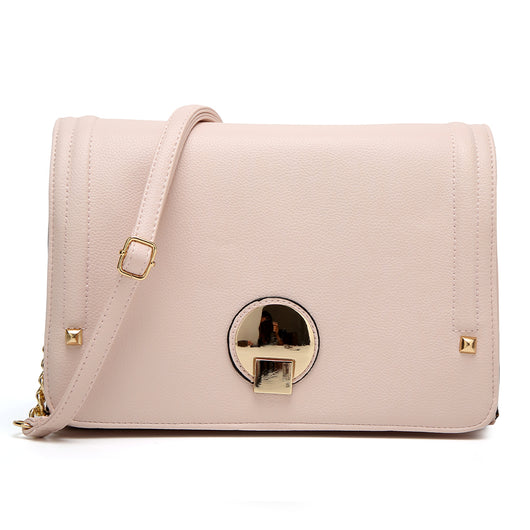 Trinity Lock Cross Body Bag - Nude image 1