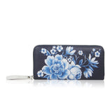 Kalei Flower Print Purse - Navy Blue image 1