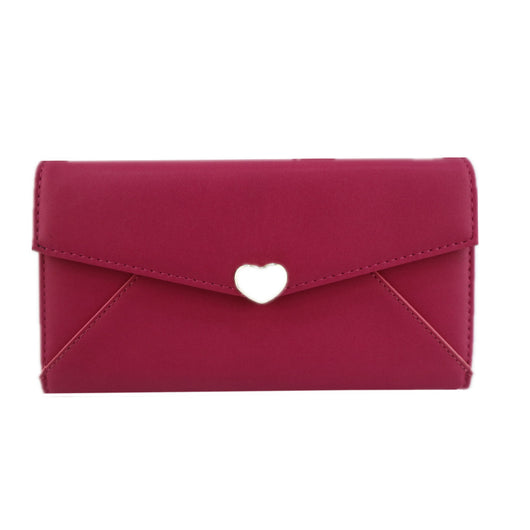 Tessie love heart trim purse - Fuchsia image 1