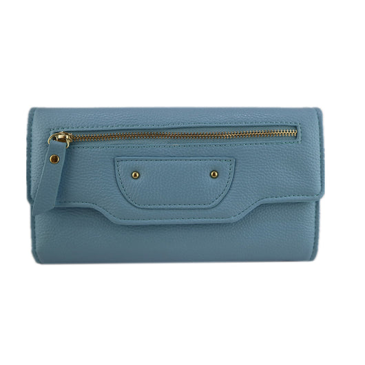 Zandra zip front purse - Blue image 1