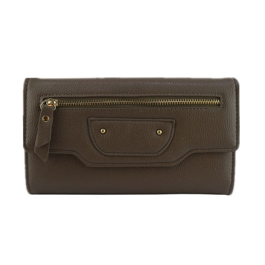Zandra zip front purse - Taupe image 1