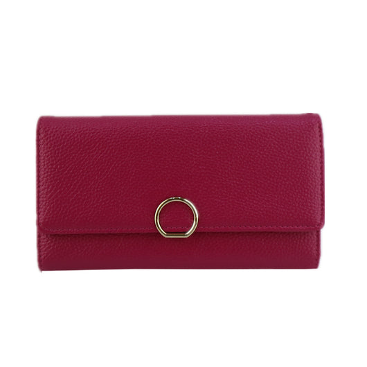 Raleigh circle trim purse - Fuchsia image 1
