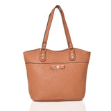 Solange bow shopper bag - TAN image 1