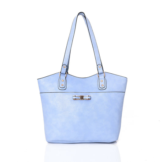 Solange bow shopper bag - LT BLUE image 1