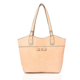 Solange bow shopper bag - BEIGE image 1