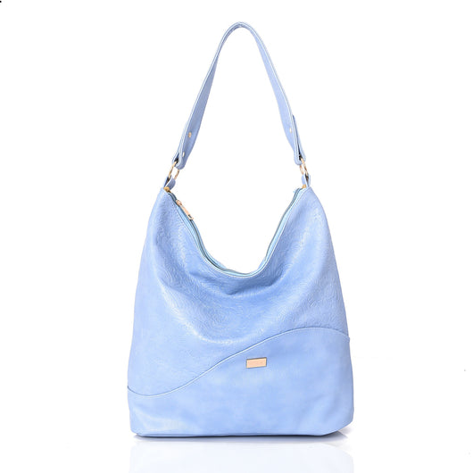 Zelah rose embossed bag - LT BLUE image 1