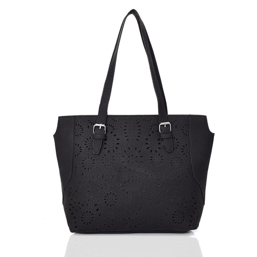 Addie chop out tote - BLACK image 1