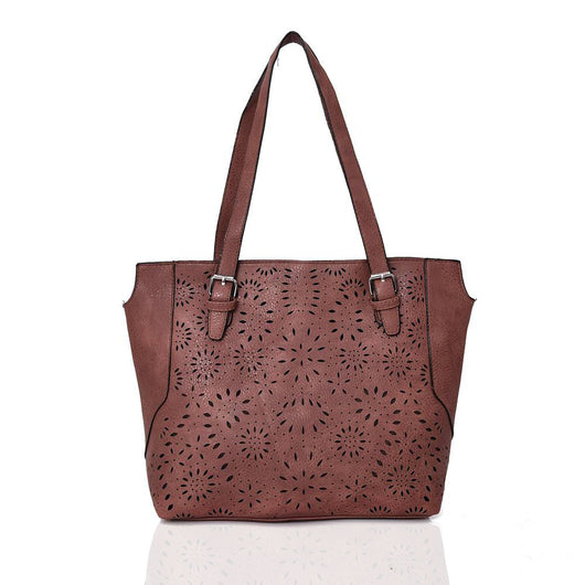 Addie chop out tote - BROWN image 1
