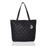 Agnese criss cross pattern tote - BLACK image 1
