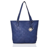 Agnese criss cross pattern tote - BLUE image 1