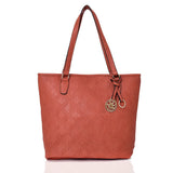 Agnese criss cross pattern tote - ORANGE image 1
