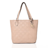 Agnese criss cross pattern tote - BEIGE image 1