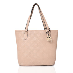 Agnese criss cross pattern tote - BEIGE image 1