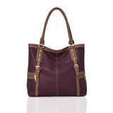 Alaska tote with buckle detail - PURPLE image 1