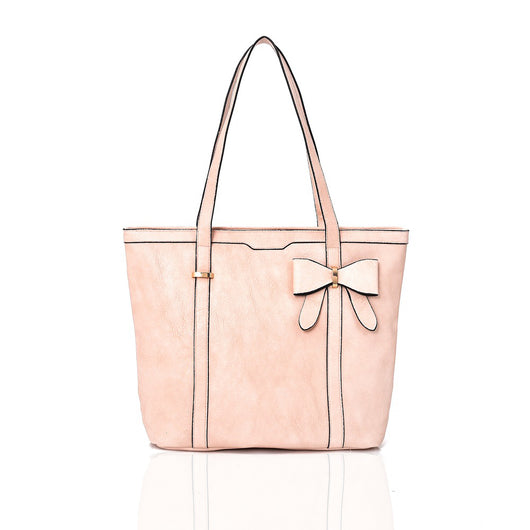 Arizona shopper with bow detail - LT PINK image 1