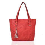 Bronx tassel shopper bag - RED image 1