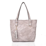 Bronx tassel shopper bag - LT GREY image 1