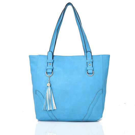 Bronx tassel shopper bag - BLUE image 1