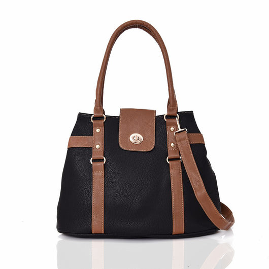 Brooklyn contrast tote - BLACK image 1
