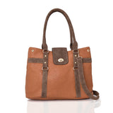 Brooklyn contrast tote - TAN image 1