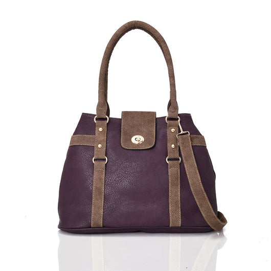 Brooklyn contrast tote - PURPLE image 1