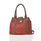 Brooklyn contrast tote - DARK TAN image 1