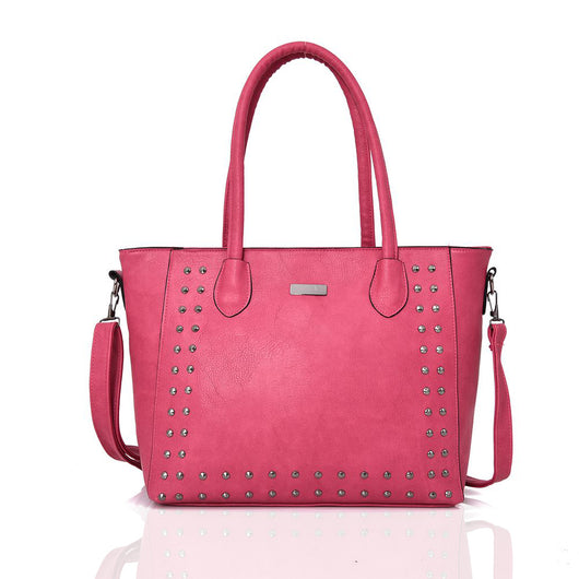 Rebekka studded shopper bag - FUCHSIA image 1