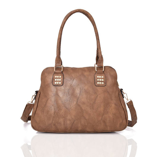 Rhetta studded strap detail tote bag - KHAKI image 1