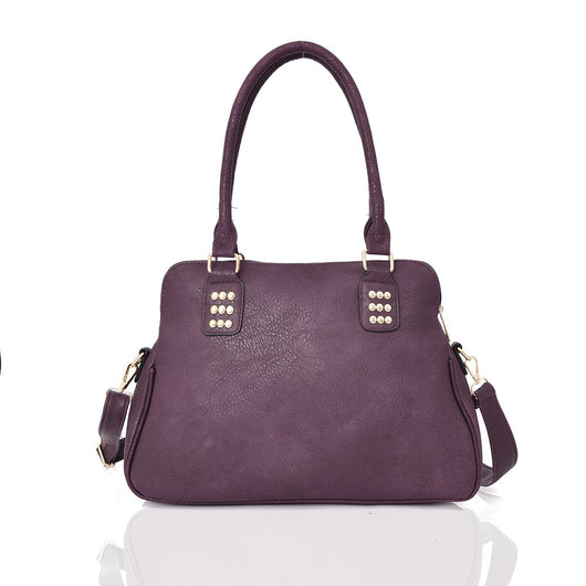 Rhetta studded strap detail tote bag - PURPLE image 1