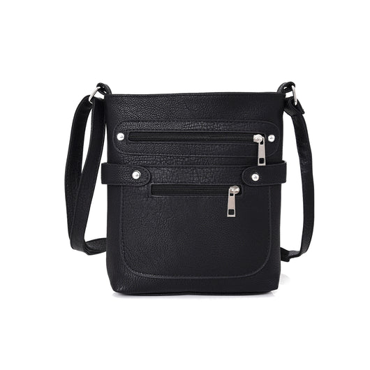 Patty zip stud crossbody - BLACK image 1