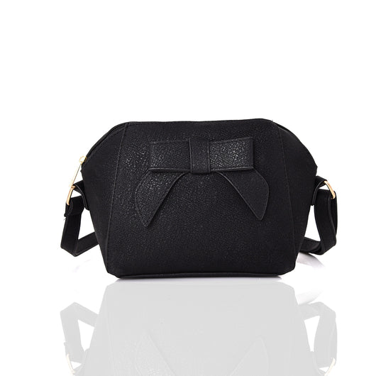 Lucie bow cross body bag - BLACK image 1