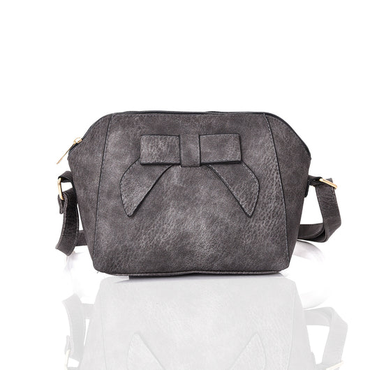 Lucie bow cross body bag - DK GREY image 1