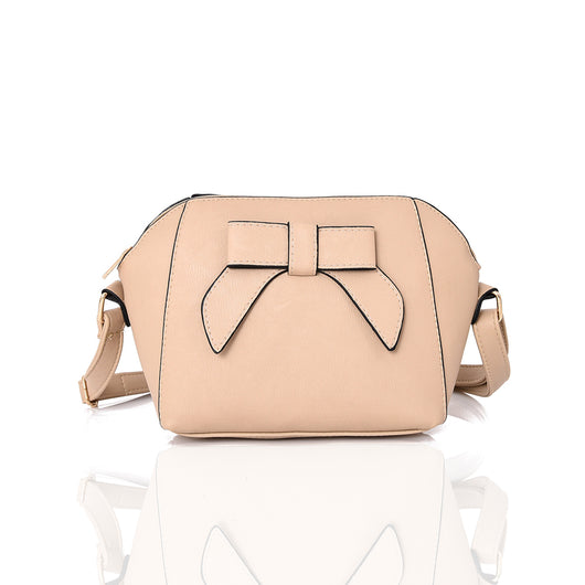 Lucie bow cross body bag - BEIGE image 1