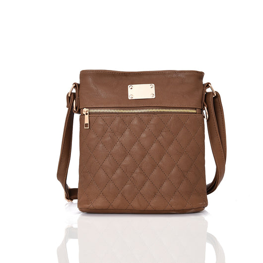 Maggie quilted cross body bag - KHAKI image 1