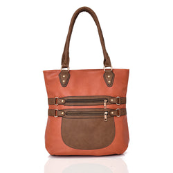 Evangeline strap detail shopper bag - ORANGE image 1