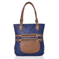 Evangeline strap detail shopper bag - BLUE image 1