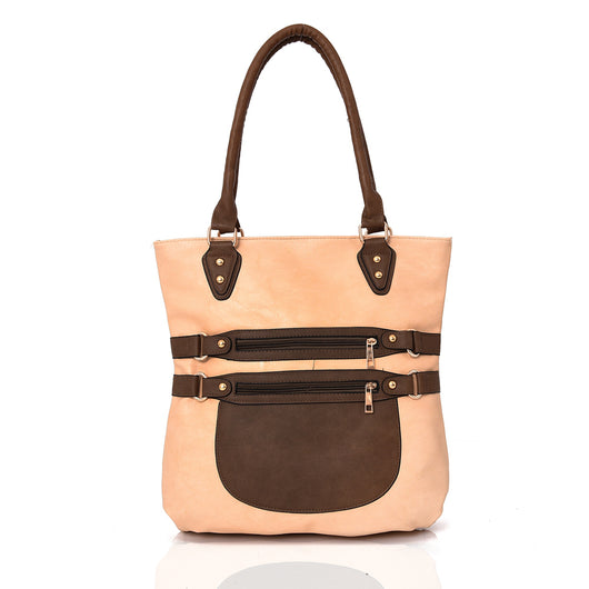 Evangeline strap detail shopper bag - BEIGE image 1