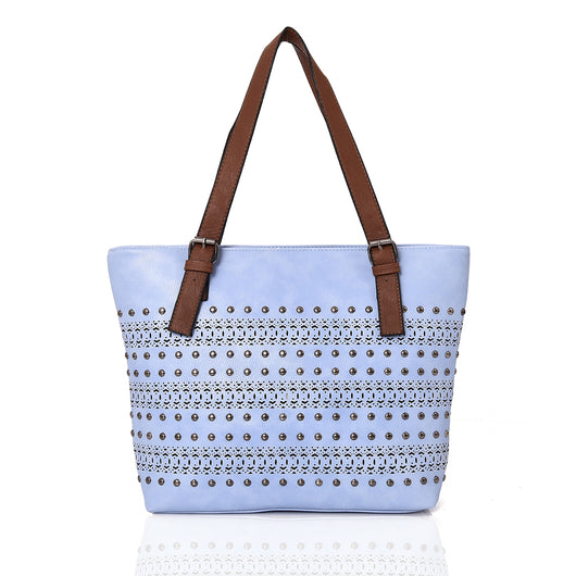 Jodee laser cut shopper bag - LT BLUE image 1