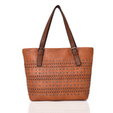 Jodee laser cut shopper bag - YELLOW image 1