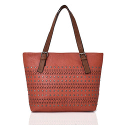 Jodee laser cut shopper bag - ORANGE image 1